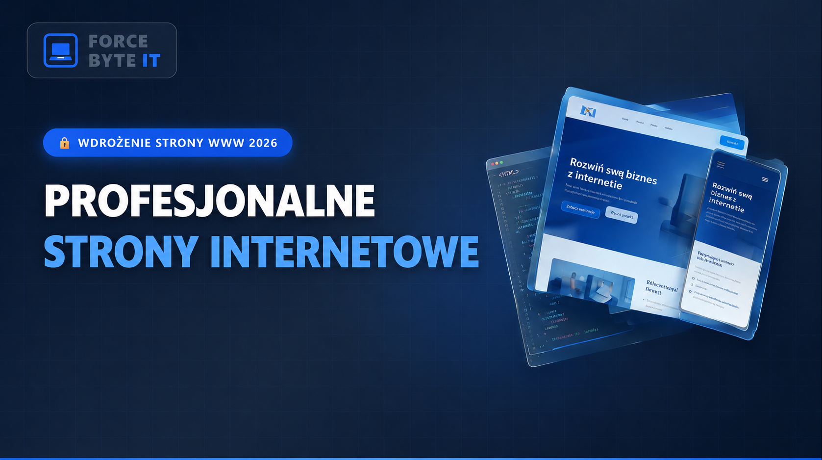 ForceByte - strona internetowa, obrazek wygenerowany za pomocą AI ChatGPT